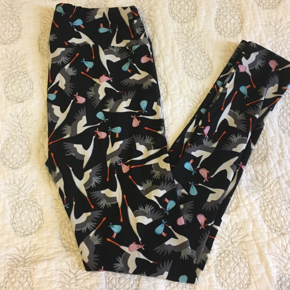 LulaRoe stork leggings size OS